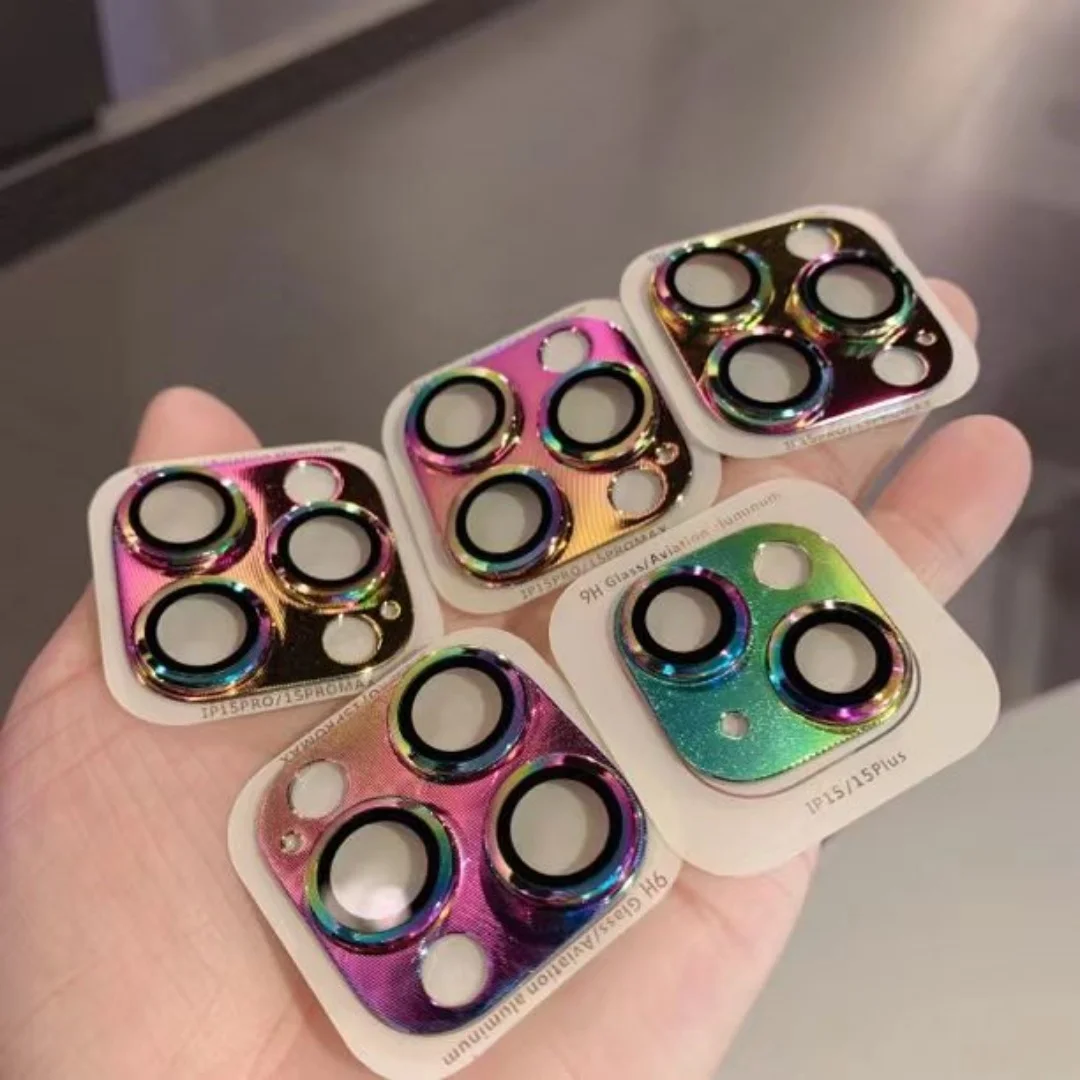 

Shiny Bling Camera Lens Cover For Iphone 17 16pro 15 14 Pro Max 15promax 15plus 17air Glitter Metal Screen Protector
