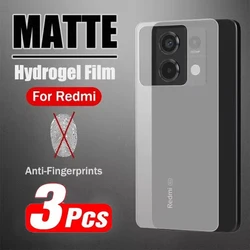 3PCS Matte Hydrogel Film for Redmi Note 14 13 12 11 10 Pro Plus Screen Protector for Redmi Note 12S 11 11S 10S Back Sticker Film
