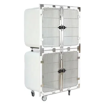 New Sales Heavy Duty Dog Cage Strong Assembly Fiberglass Cage for Medium and Large Dogs With Double Door