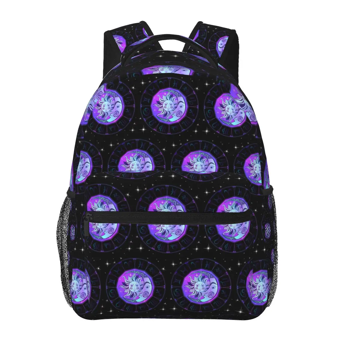 Zodiac Wheel Space Purple Backpacks Boys Girls Bookbag Students School Bags Cartoon Laptop Rucksack Shoulder Bag Large Capacity