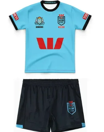 2024 NSW Blues State of Origin Kids Kit RUGBY JERSEY الحجم:16-26