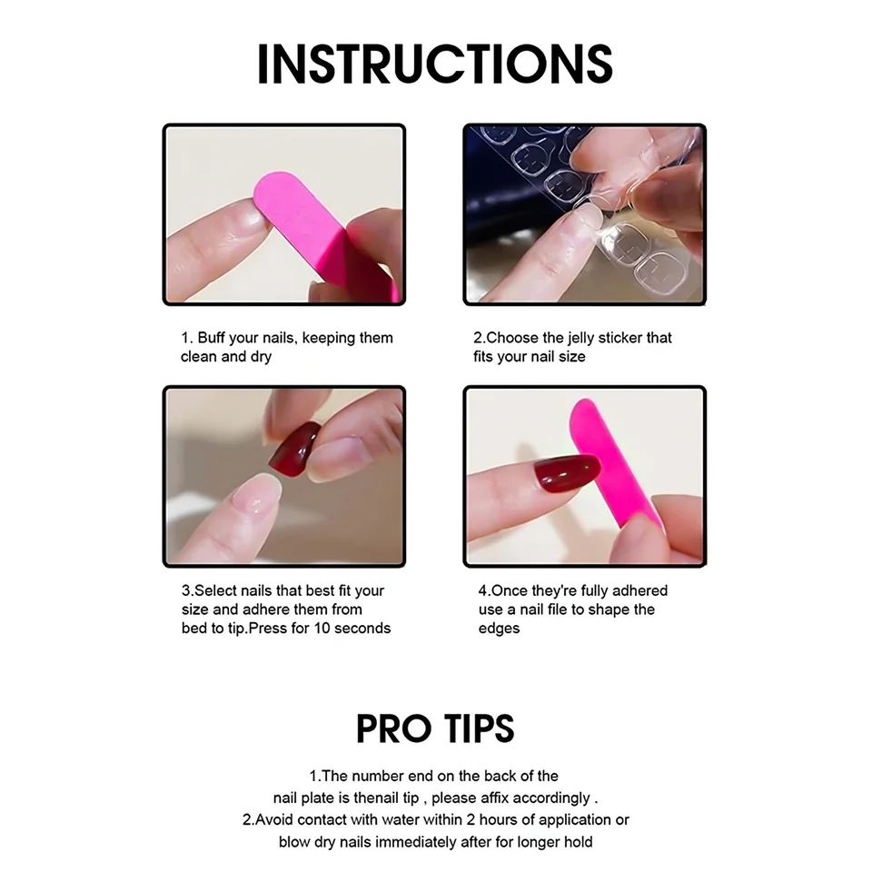 24 piezas uñas press-on francesas cuadradas oscuras mate, uñas postizas artificiales para manicura 6