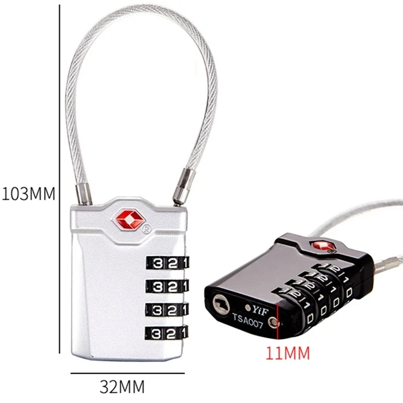 여행용 TSA 잠금 콤비네이션 잠금 장치, 수하물 가방 도난 방지 코드 자물쇠, 세관 암호 잠금 장치
