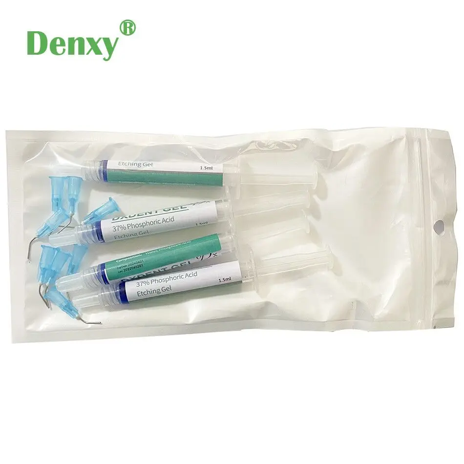 Denxy alta qualidade dental ácido etchant gravura gel 37% 5ml/syring dentista material dental etchant ácido gravura gel