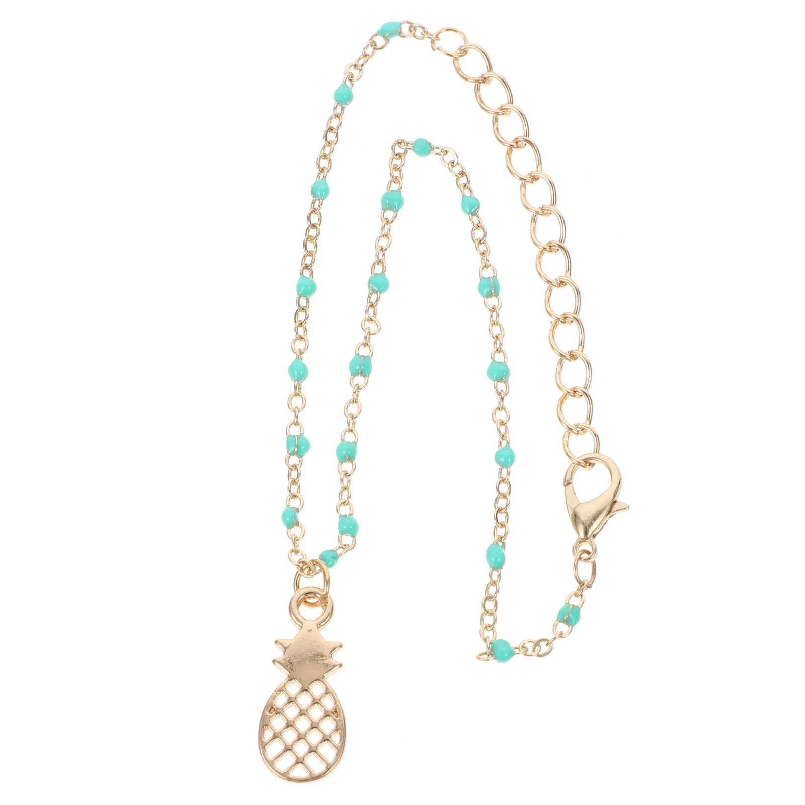 

Double Layer Beach Anklet Pineapple Shape Fashion Anklet Adjustable Metal Ankle Chain Woman Creative Foot Jewelry