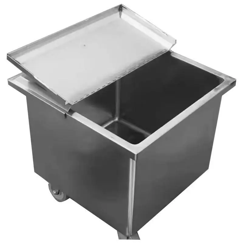 

Commercial kitchen stainless steel flour truck