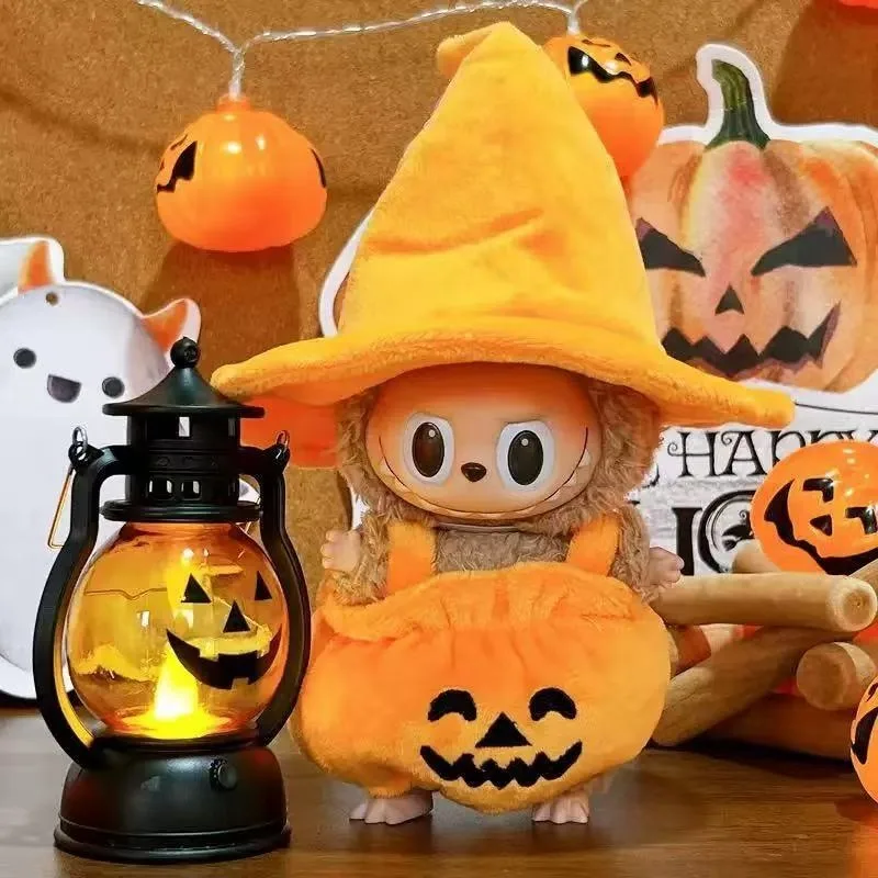 

Одежда для куклы Labubu, Хэллоуин, черная кошка, тыква, наряд для 17 см, Labubu, сидячая вечеринка, V1/V2/V3, наряд для куклы, аксессуары, ropa