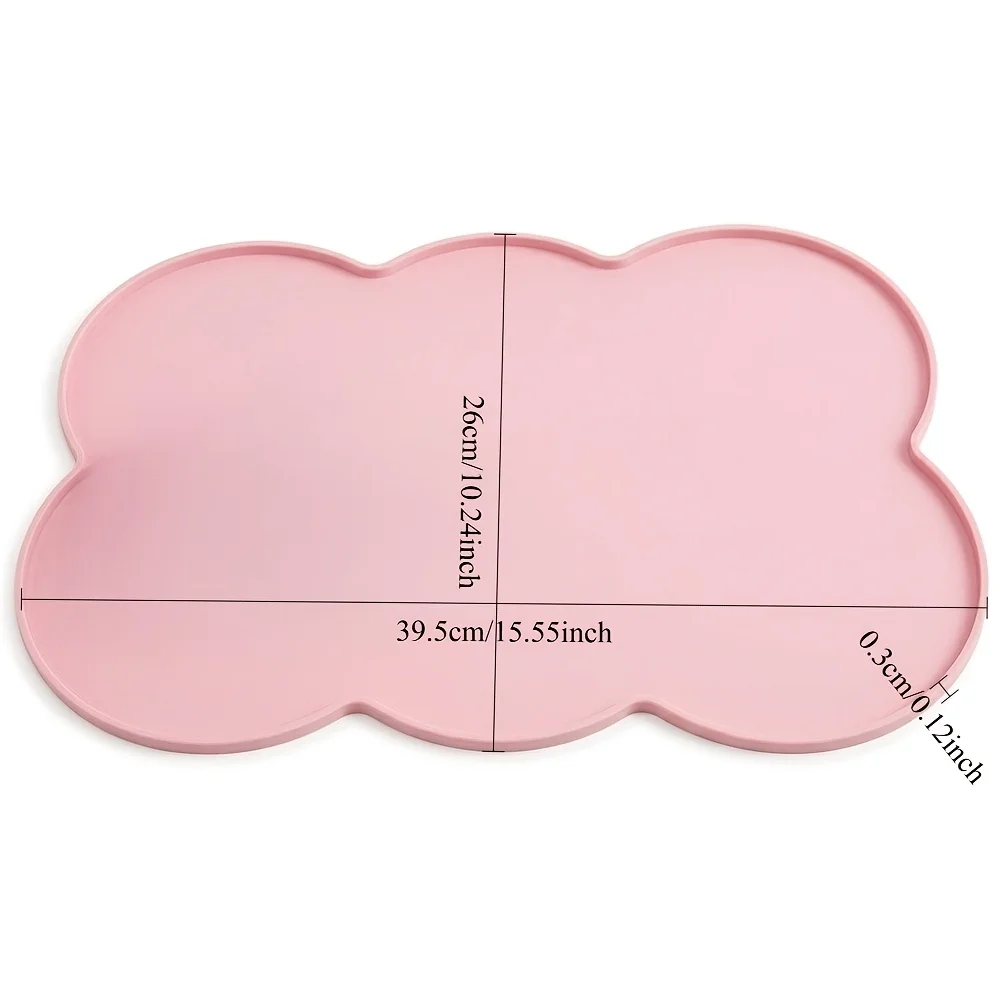 Silicone Pet Meal Mat for Dog Easy To Clean Foldable Cat Feeding Pet Footprints Mat Anti Slip Waterproof Pet Mat with Paws
