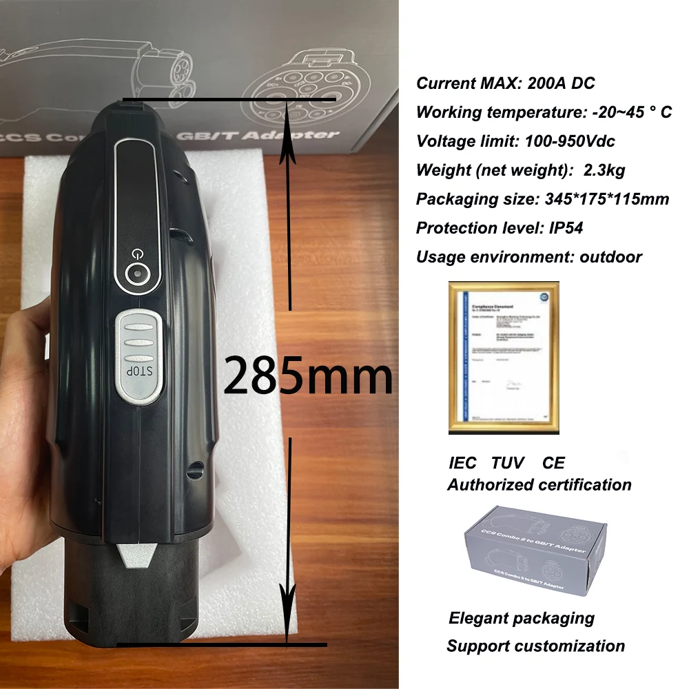 Fabrikant Ccs2 Naar Gbt Connector Naar Gbt Dc Opladen Ev Adapter Voor Chinese Elektrische Auto