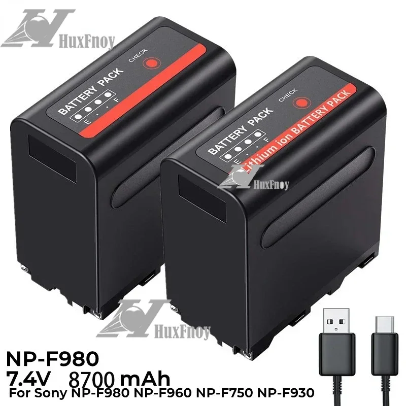 8700mAh NP-F980 F960 F970 NPF980 Canon battery with USB charging output for Sony CCD-TRV35 TRV940 CCD-RV100 DCR-TR7Series