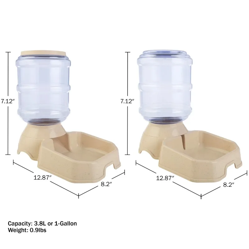 

3.8L/1G Automatic Cat Feeder and Water Dispenser for Dogs and Cats