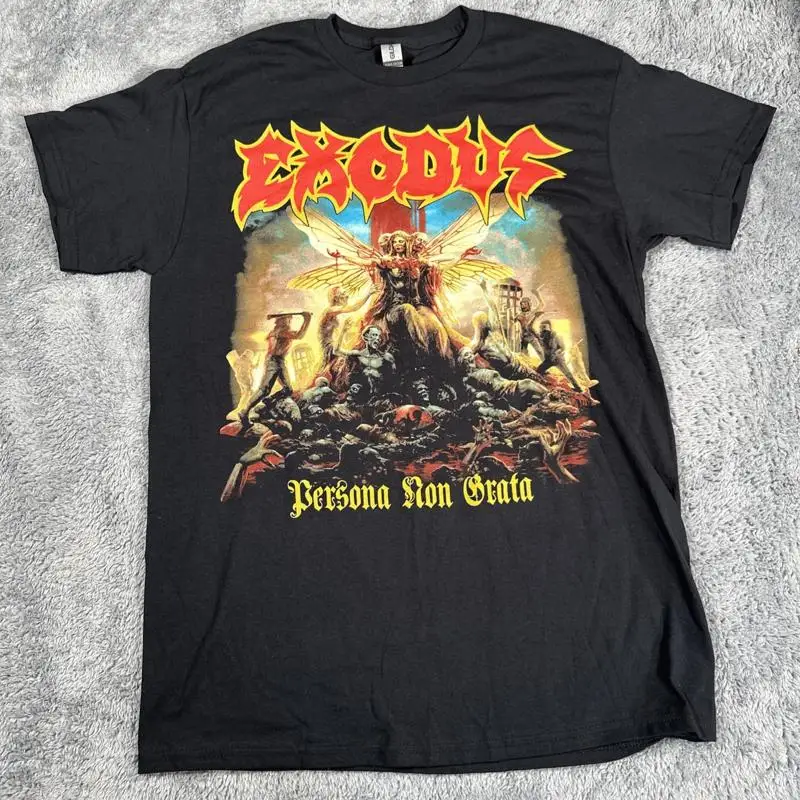 تي شيرت بشريط معدني ثقيل Exodus Sz M 2022 Tour The Bay Strikes Back نادر #1