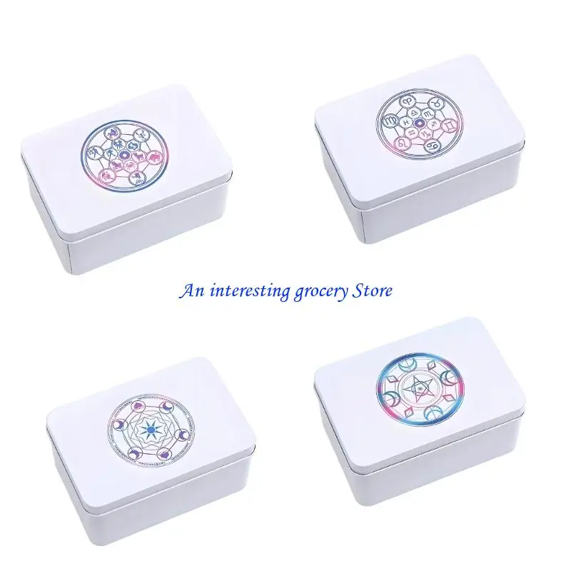 

652D металлические коробки для хранения Таро, контейнер для хранения игр Таро, чехол для организации