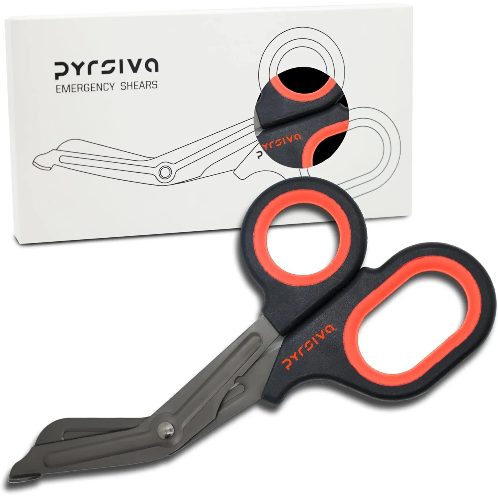 

PYRSIVA Trauma Shears for Nurses - Premium Medical Scissors for Nurses, First Aid Scissors for EMT and EMS, Professional Bandage
