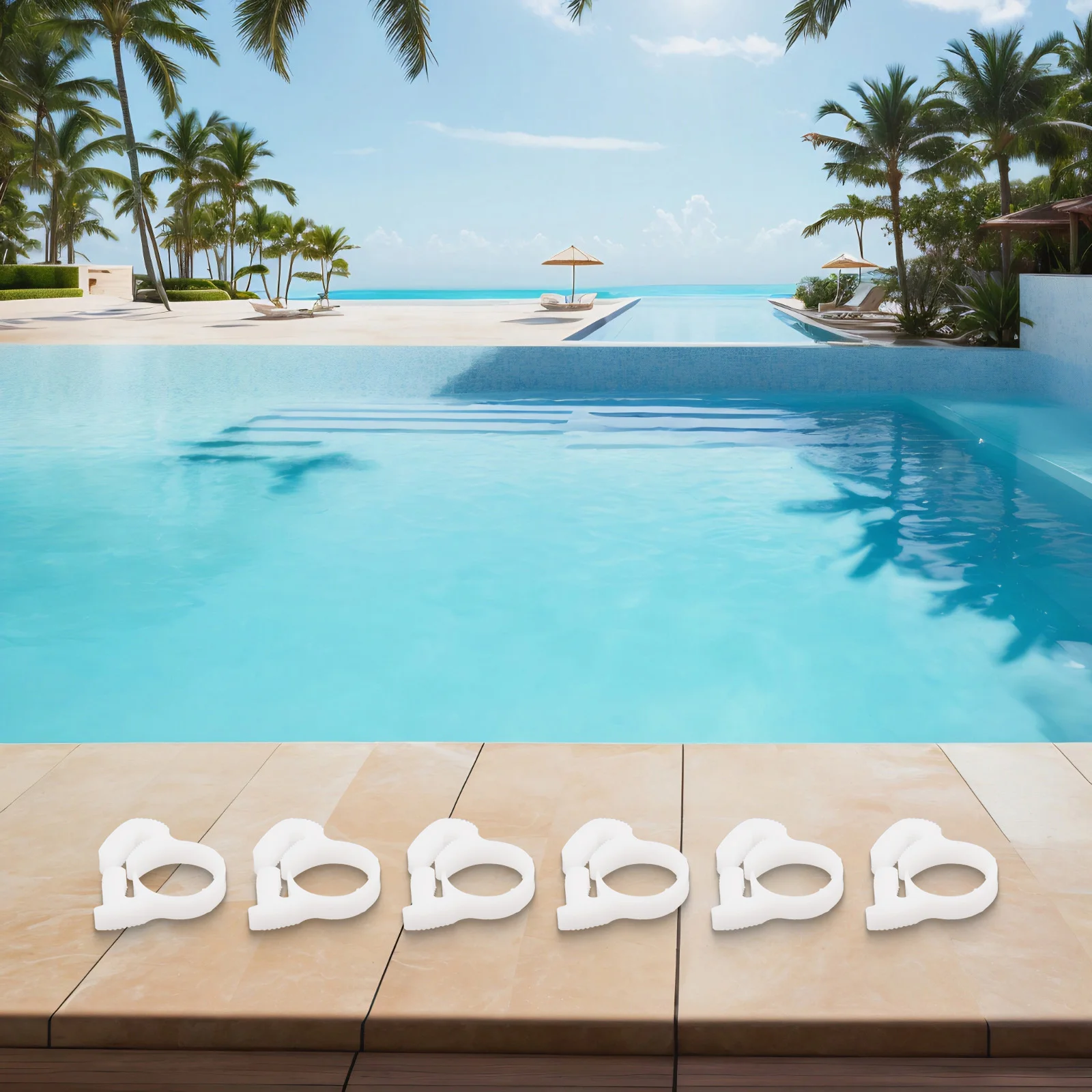 Pool Cleaner Sweep Hose Hose Clamp Hose Clamp Plastic Material Pool Cleaner White Color Cleaner Tool Secure Hold