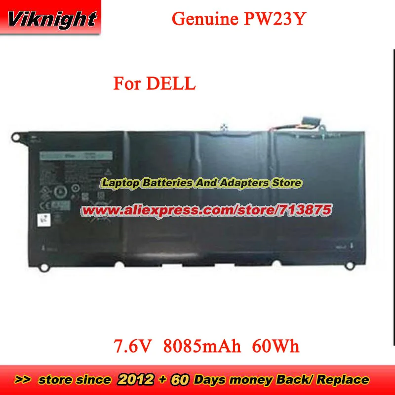 

Оригинальный аккумулятор PW23Y 2ICP5/71/89-2 для DELL XPS 13 9360 9350 серии RNP72 TP1GT P54G 7,6 В 8085 мАч 60 Втч 0RNP72 0TP1GT 0PW23Y