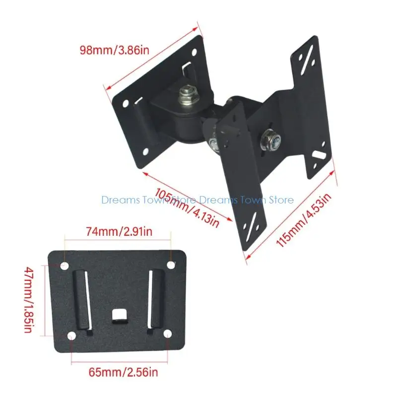  Ergonomic VESA Compatible LCD Display Holder 360Degree Rotate Height Adjustment