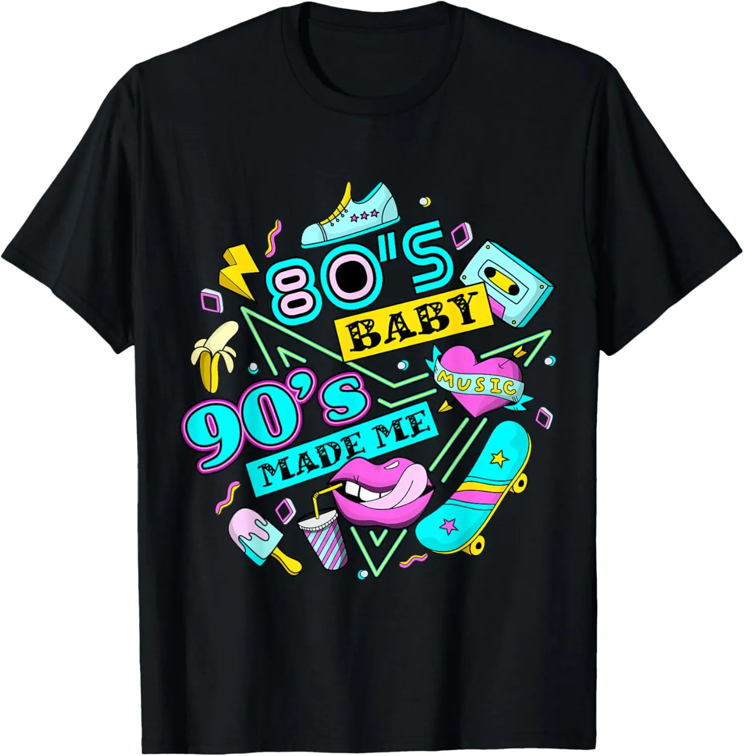 Retro 1980s 80's Baby 1990s 90's Made Me Vaporwave Nostalgia T-Shirt