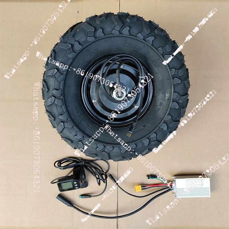 

14.5-Inch tire 350W brushless hub motor waterproof plug reversing cruise kit for electric fishing