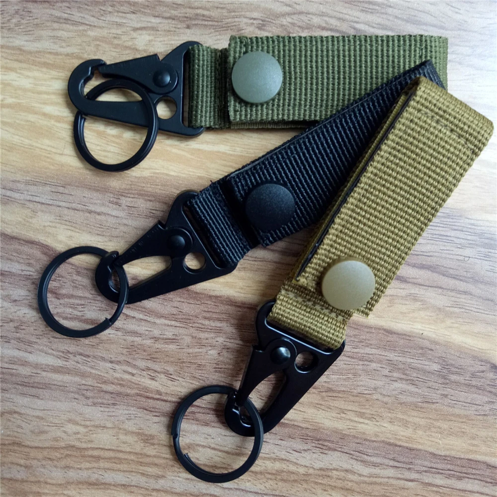 High-strength Camping Hanging Belt MOLLE Carabiner Clip Key Hook Clip Clamp  Hanging Buckle Hook Clip