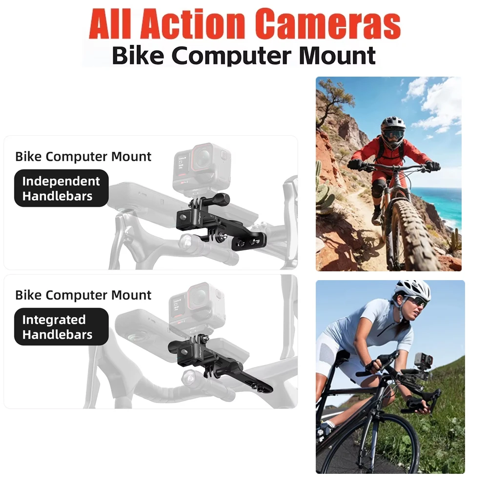 Bike Computer Bracket Handlebar Extension Holder For Speedometer Bike Light GoPro 13 DJI Insta360 X5 Cycling Bicycle Accessories
