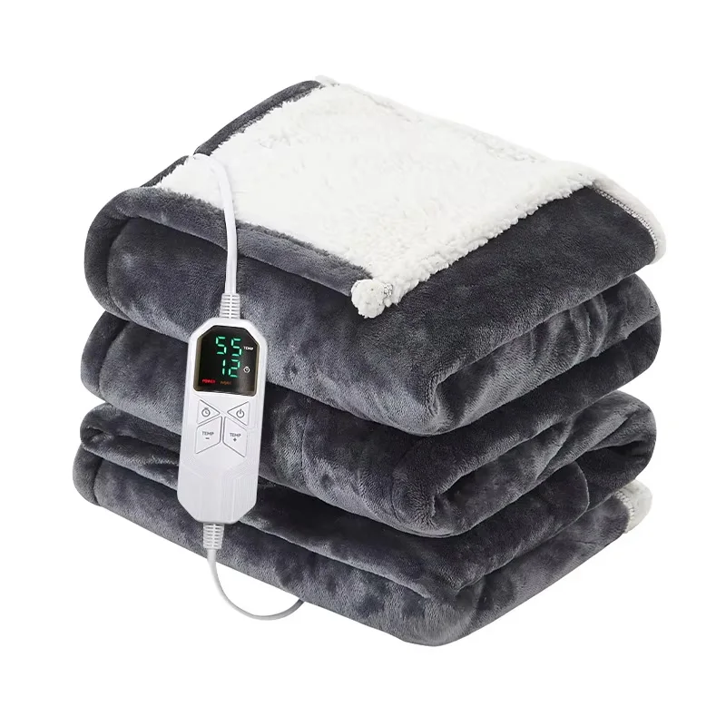 

Luxury Flannel Wearable Electric Blanket 127x177CM Sleeves Design Washable 5 Plug Standards for Indoor Outdoor Use​​