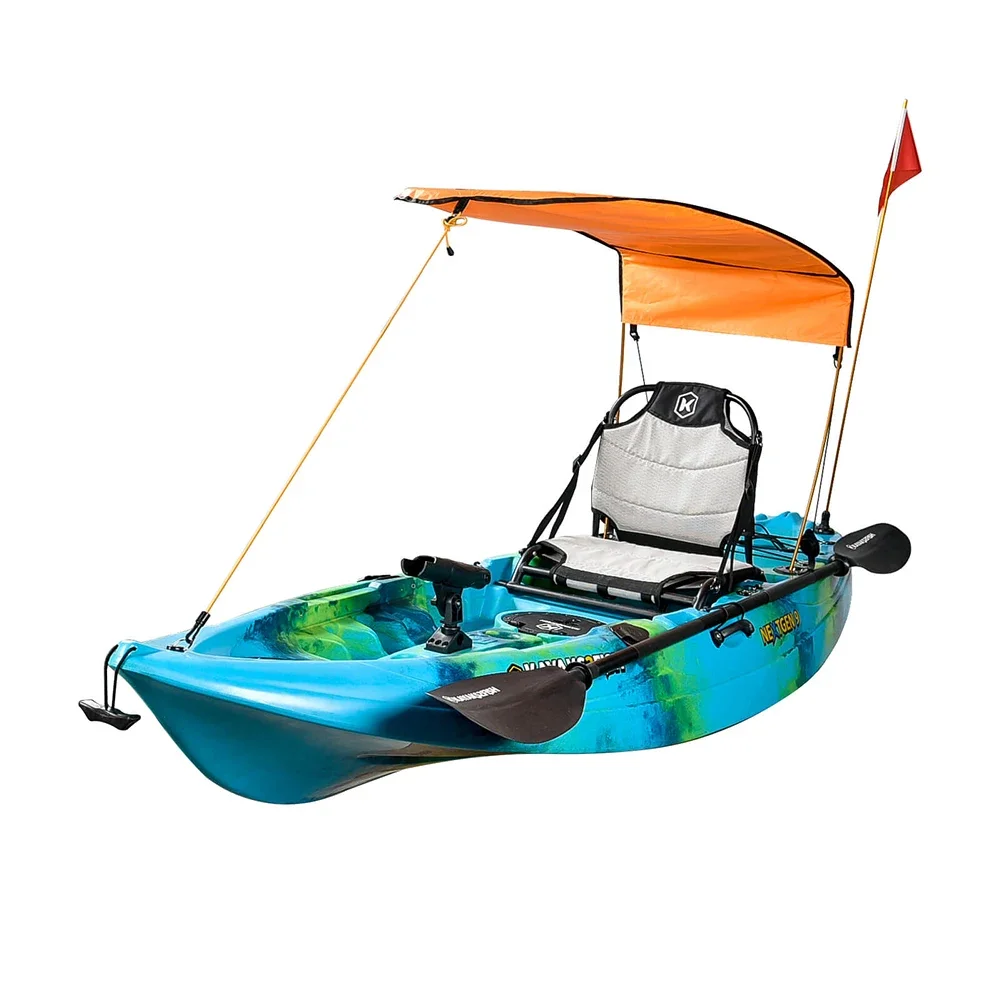 

Folded Single Kayak Canoe Awning Water Repellent Oxford Cloth Anti-UV Kayak Boat Sunshade Inflatable Boat Accessory