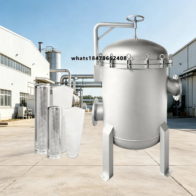 304 316 Stainless Steel Multi Bag Filter Housing PP PTFE Material Microelectronics Electroplating Coating Solution Filtration