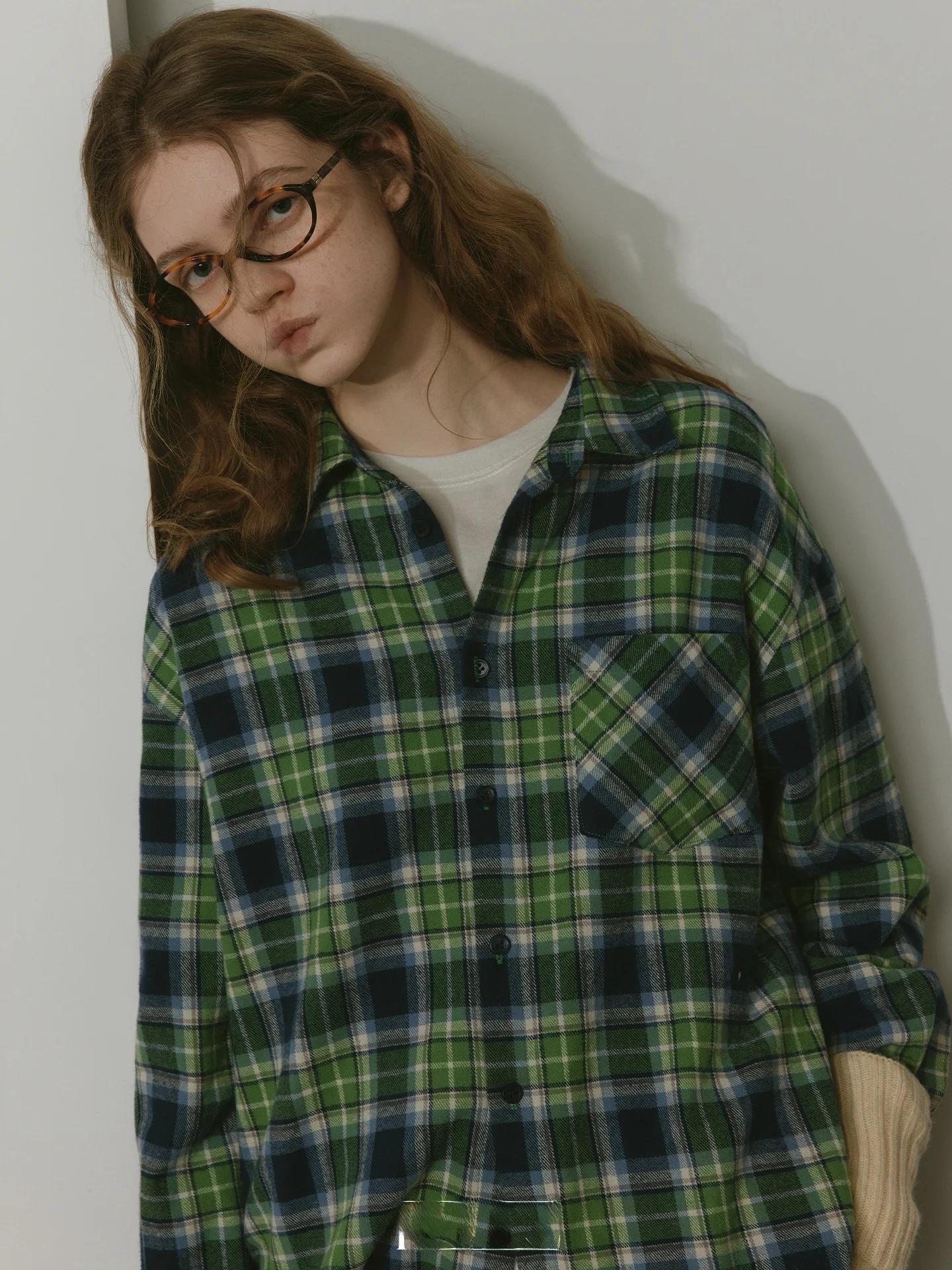 

Винтажная рубашка Relez с воротником в клетку, женская повседневная модная рубашка из чистого хлопка, простая, с длинным рукавом, дышащая, свободного кроя.