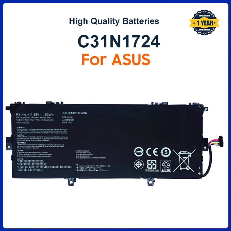 

C31N1724 Аккумулятор для ноутбука ASUS ZenBook 13 UX331FA UX331FAL UX331U UX331UAL UX331UN U3100FAL 11,55 V 50WH