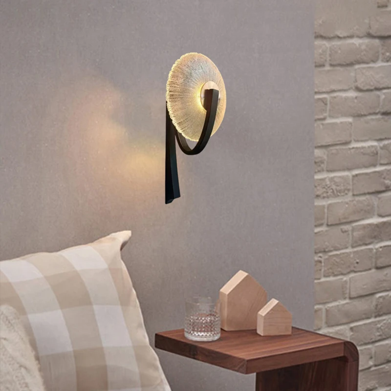 

2025 Novelty LED Wall Lamp Gold Black Metal Clear Glass For Bedroom Living Room Restaurant Lighting Fixtures 3000K