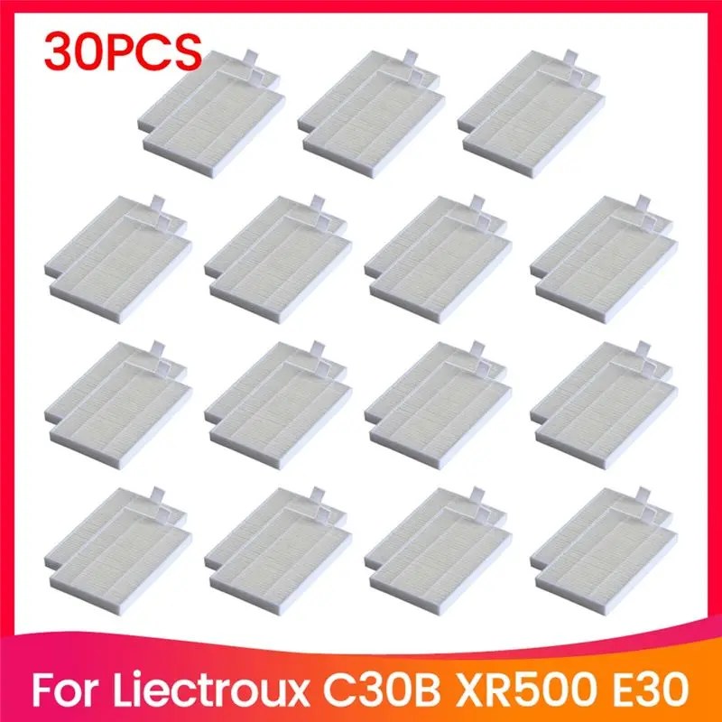 AEE4-30PCS Hepa Filter For Liectroux C30B XR500 E30 Robotic Vacuum Cleaner Accessories Replacement Parts Filter