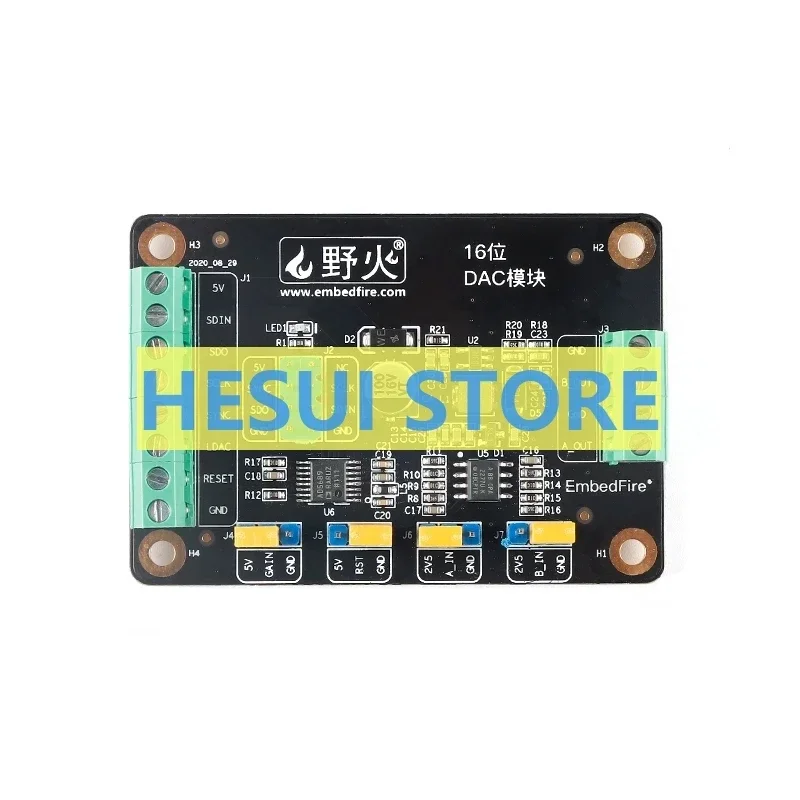Wildfire /AD5689 16-bit high-precision DAC module dual-channel -10~10V digital-to-analog conversion module