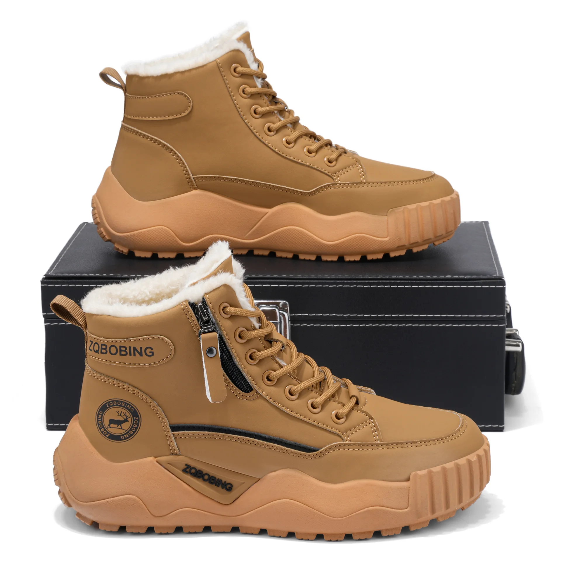 Męskie zimowe buty z wysoką ch – Men'S Shoes Zipper recenzja i cena