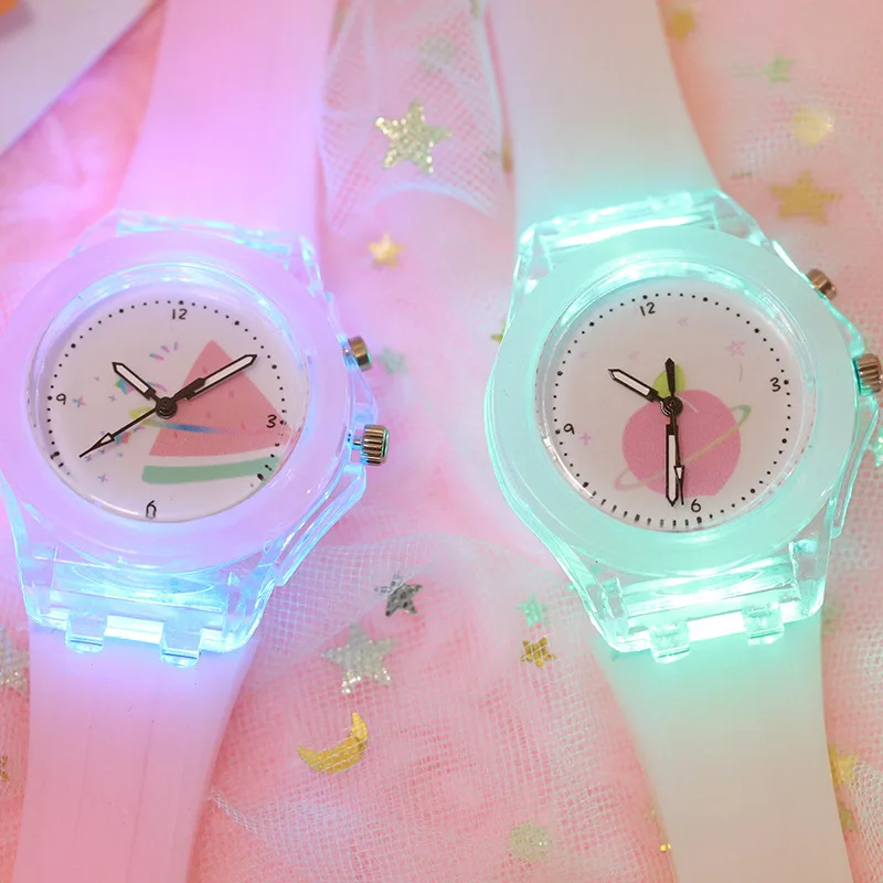 Cartoon Bunny colorato Silicone luminoso impermeabile orologio elettronico studenti maschi e femmine Silicone bambini Lumino