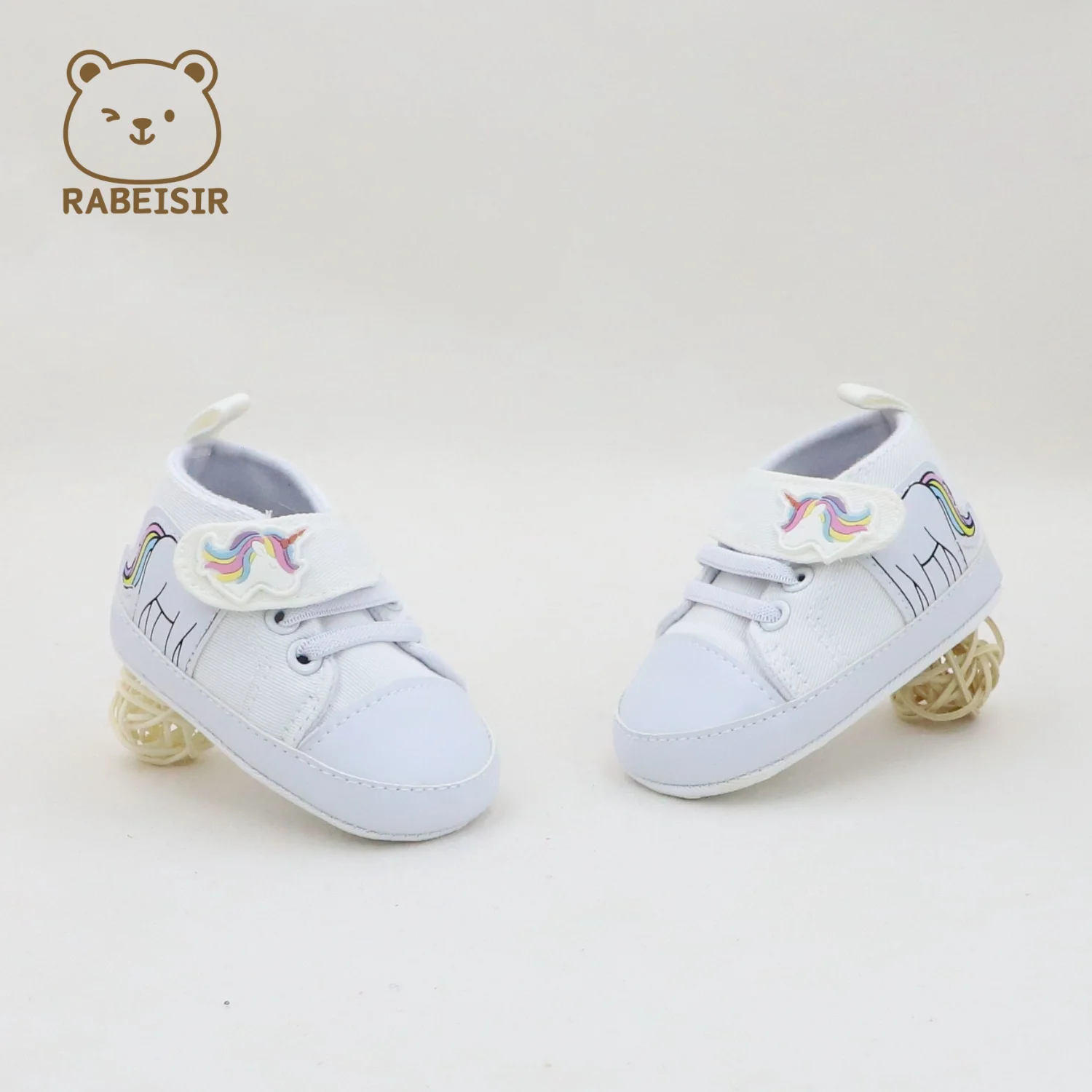 أحذية قماشية للأطفال للربيع والخريف، أحذية مشي للرضع (0-6-12-18 شهرًا)، إغلاق فيلكرو