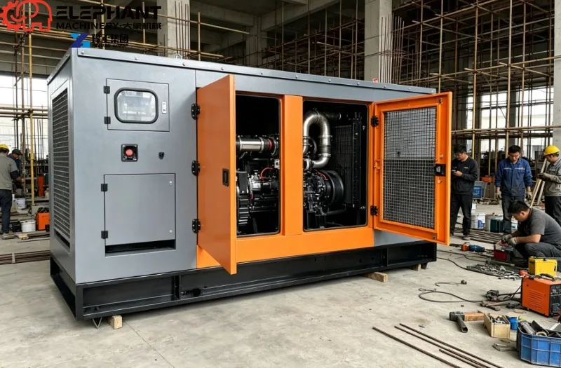 High Performance 1250kVA Grid Connected Diesel Generator Set Industrial Power Generation Equipment For Mining Project