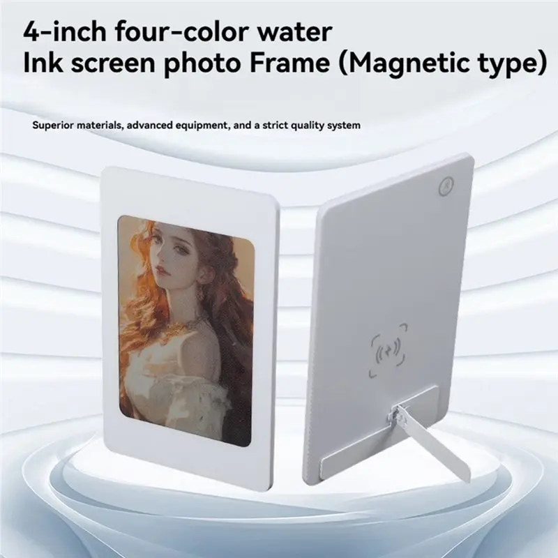 Voltvibe-Magnetic 4Inch E-Ink Display Four-Color Digital Photo Frame Electronic Tag With Mounting Bracket For Android For IO