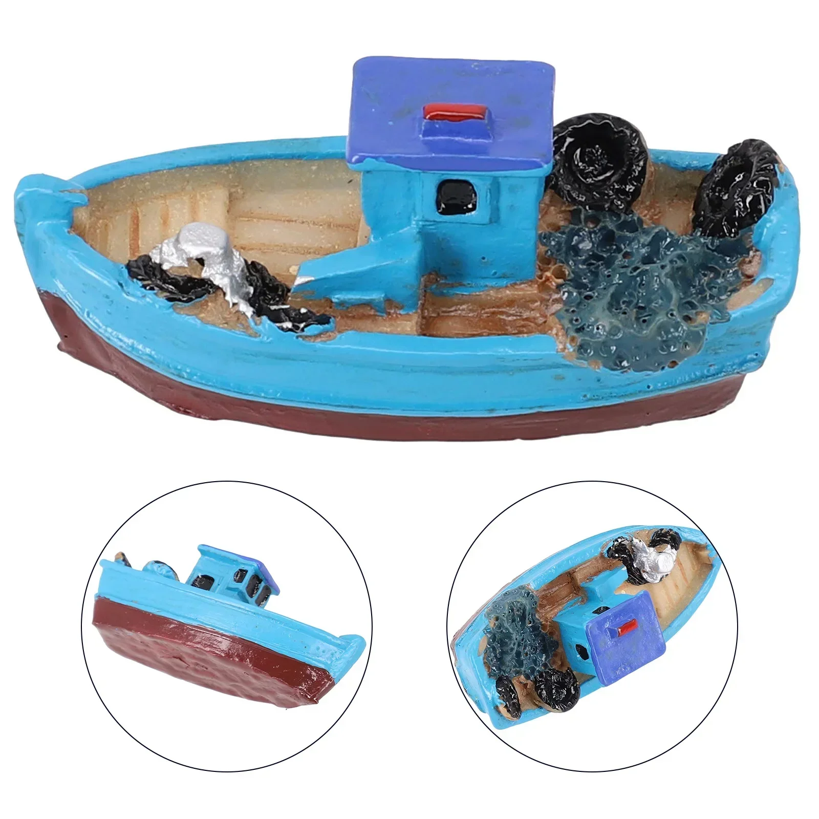 Craft Home Tabletop Decoration 2*3*5cm At Random Boat Fishing Ship Toy DIY Miniature Mini Model Useful Durable New