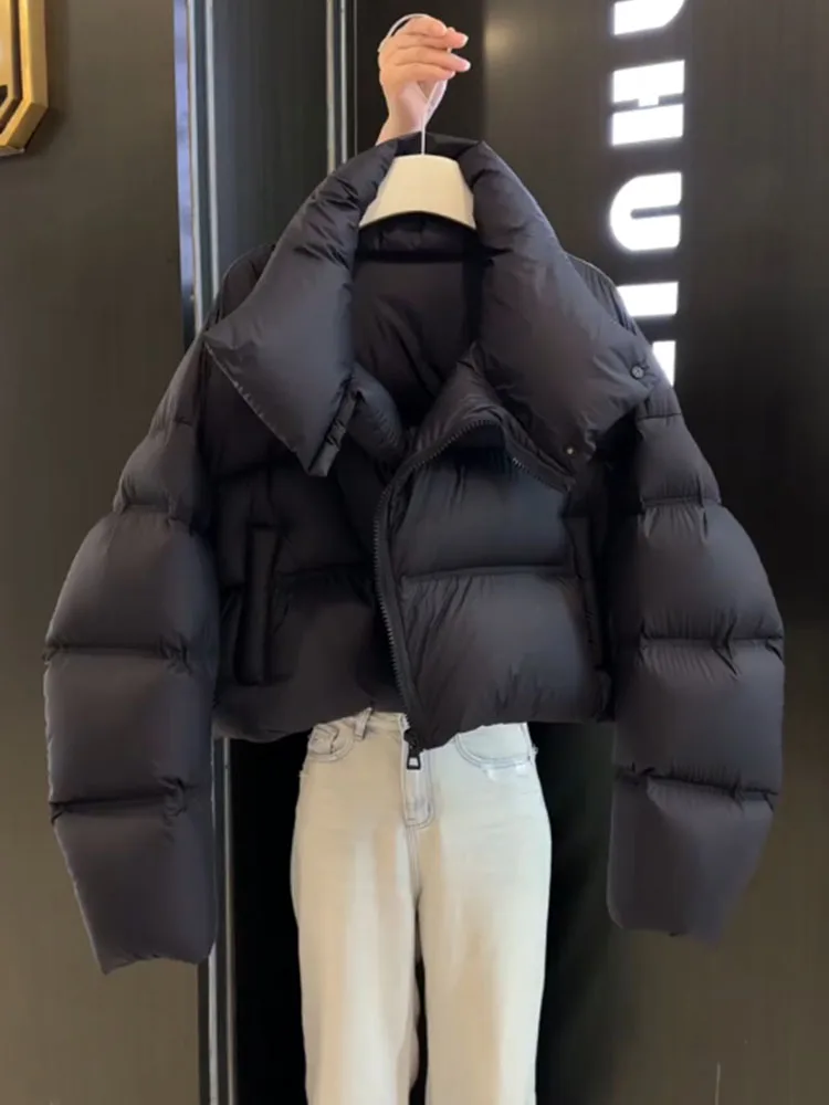 

Женское пуховое пальто Sli ort Bla, зима 20225, новое высококачественное пальто с хлебом, корейская версия, прямой крой, длинное све