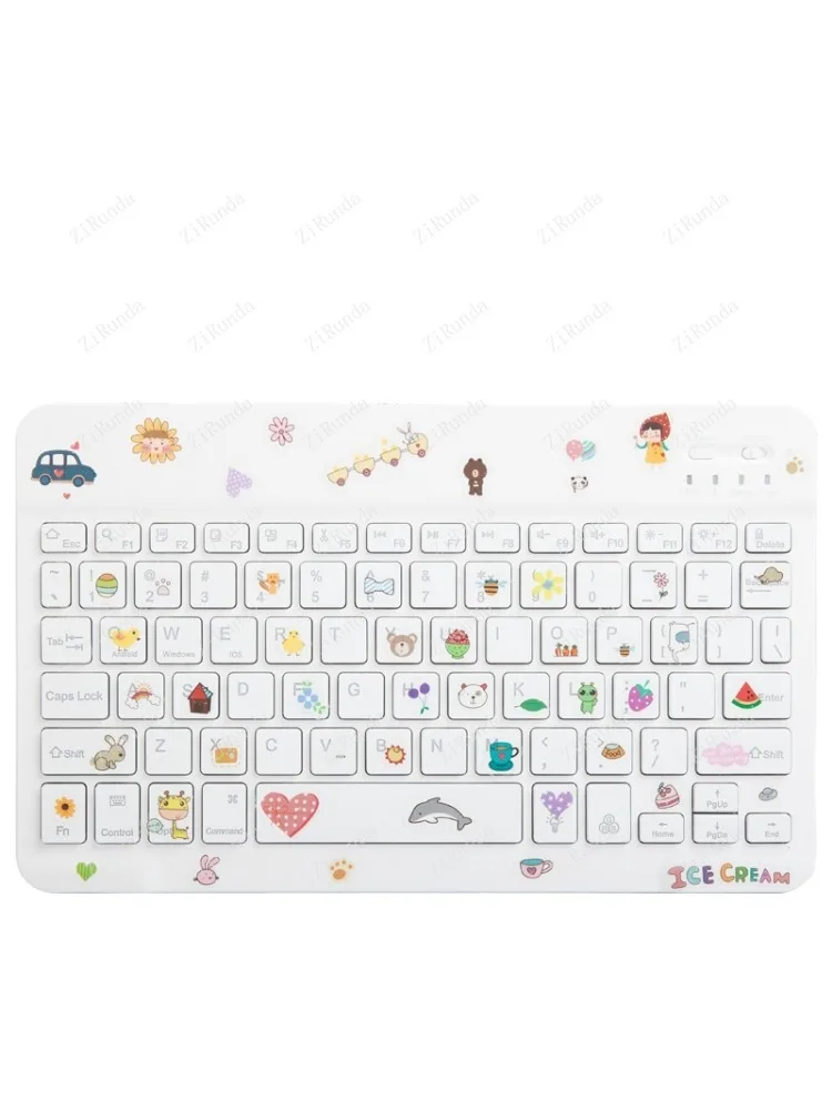 Wireless Bluetooth Keyboard With Touch, Portable Cute Universal Mouse Set