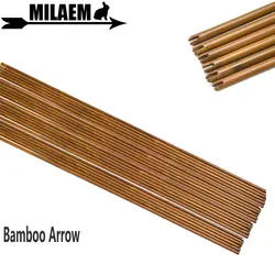 6/12pcs Archery Bamboo Arrow Shaft 83cm DIY Bamboo Arrow Hunting Shooting Compound Recurve Bow Arrow Target Practice Accessories