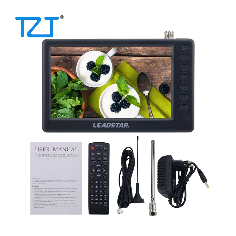 TZT LEADSTAR D5 5-Inch 800x480 Portable TV Portable Television Small TV Rechargeable Type for Cars