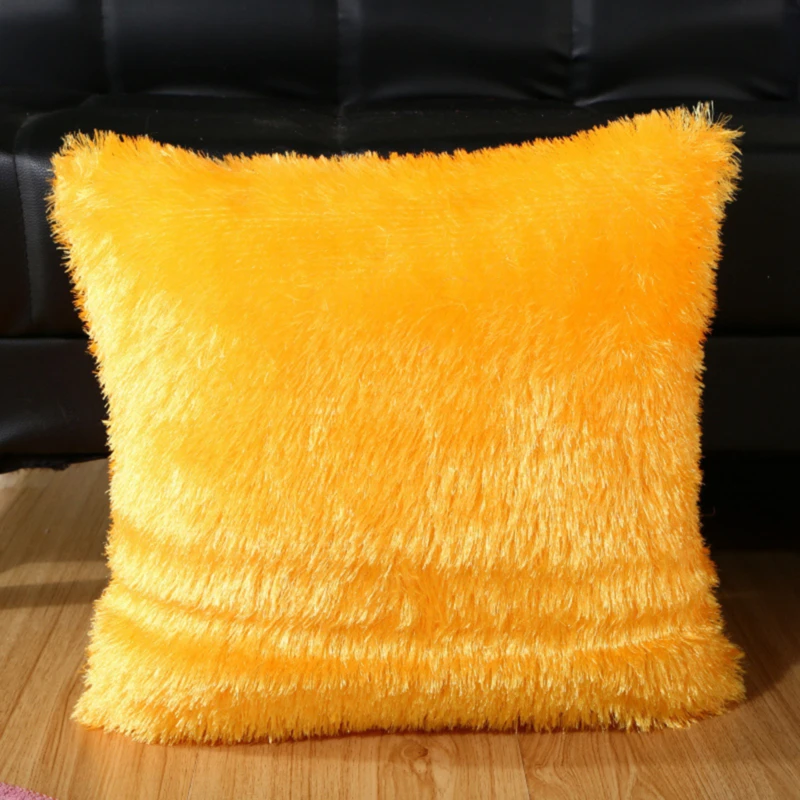 Cushion Cover Plush Velvet Fur Fluffy Sofa Soft Cushion Cover Throw Pillow Case Nordic Home Decoration Pillow Cover 41*41cm