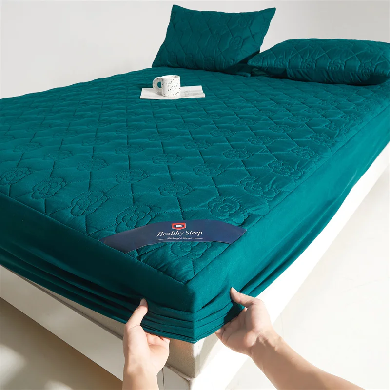 1 Stück wasserdichter Matratzenschoner (keine Kissenbezüge), weiches und atmungsaktives Spannbetttuch mit tiefer Tasche für Einzel- oder Doppelbett