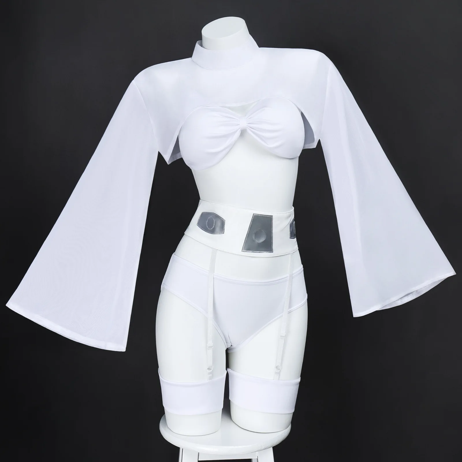 

Movie Space Battle Cosplay Leia Top Clothes Costume Halloween Roleplay Costume Carnival Party Disguise For Women Outfits Suits