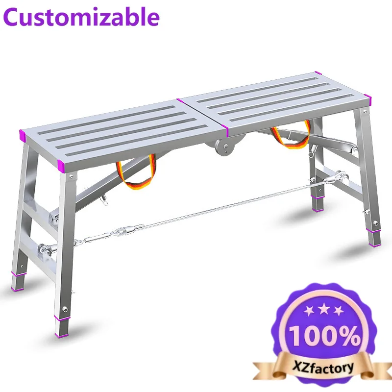 Customizable folding footstool Folding telescopic stool single and double support scaffold hot dip galvanized