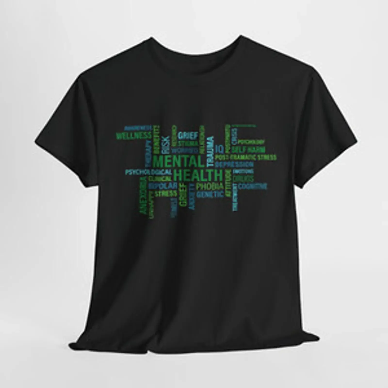 T-shirt de sensibilisation mondiale à la santé mentale – Souri et soyez gentil – Style vintage délavé, respirant, extensible, graphique, mode douce pour homme