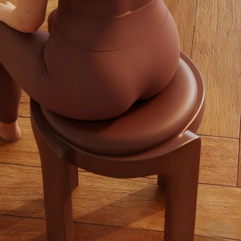 Stool Household Thickened Strong Durable Stackable Round Stool Premium Dining Table Spare Chair