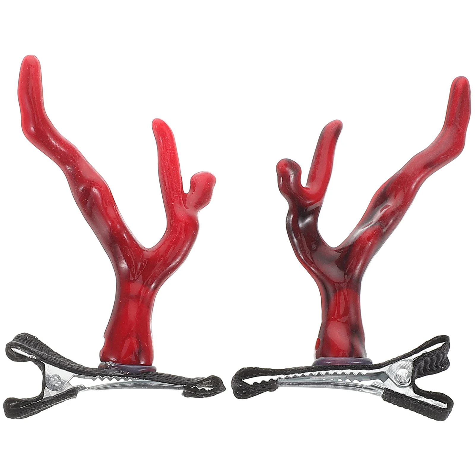 

2pcs Dragon Horn Hair Accessories 3D Resin Metal Clips Versatile Barrette Unique Hairpins for Women Party Hairstyles